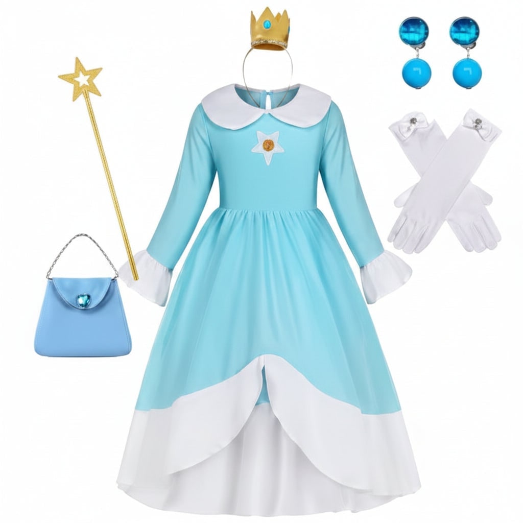 Girls' Halloween Princess Costume and Dress Up Accessories for Games