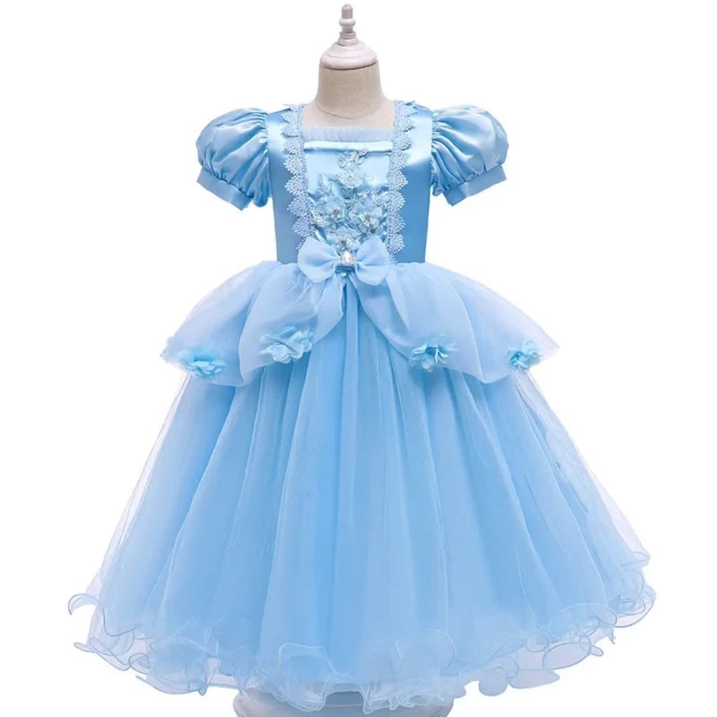 Girls' Halloween Princess Costume and Dresses with Ball Gown Tulle Skirt Dress Up
