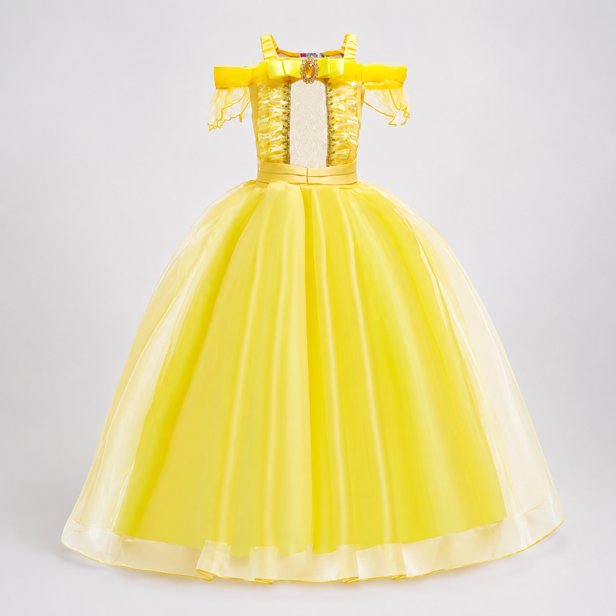 Girls' Halloween Princess Costume Dress with Tulle Skirt Tiara and Accessories Set
