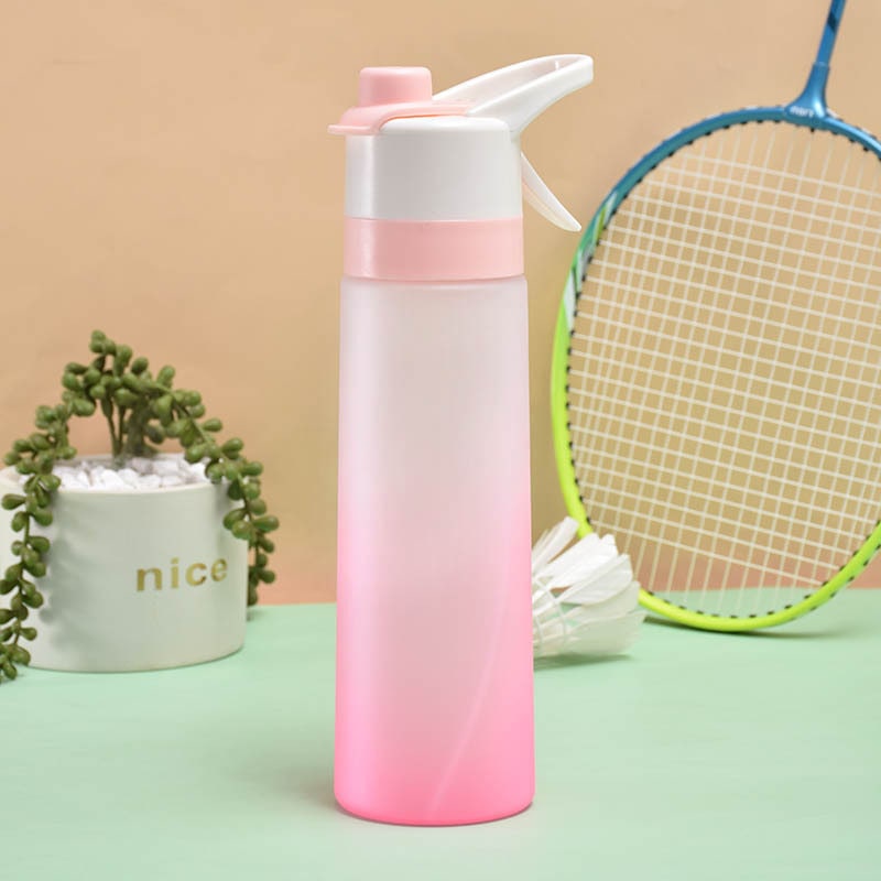 Girls' Misting Water Bottle Reusable Drink with Spray Trigger Flip-Top Cap Insulated