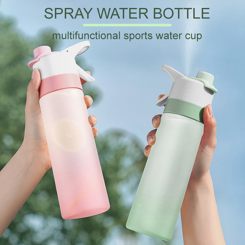 Girls' Misting Water Bottle Reusable Drink with Spray Trigger Flip-Top Cap Insulated