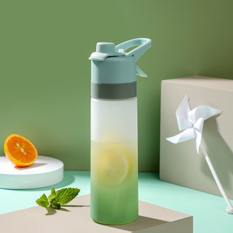 Girls' Misting Water Bottle Reusable Drink with Spray Trigger Flip-Top Cap Insulated