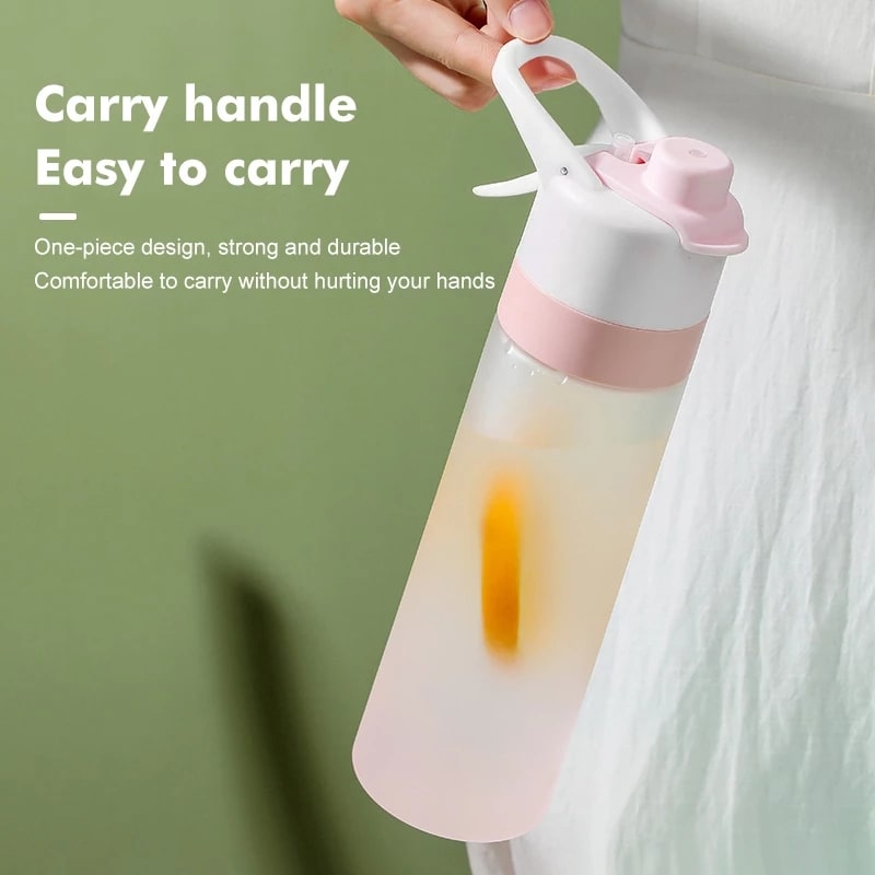 Girls' Misting Water Bottle Reusable Drink with Spray Trigger Flip-Top Cap Insulated