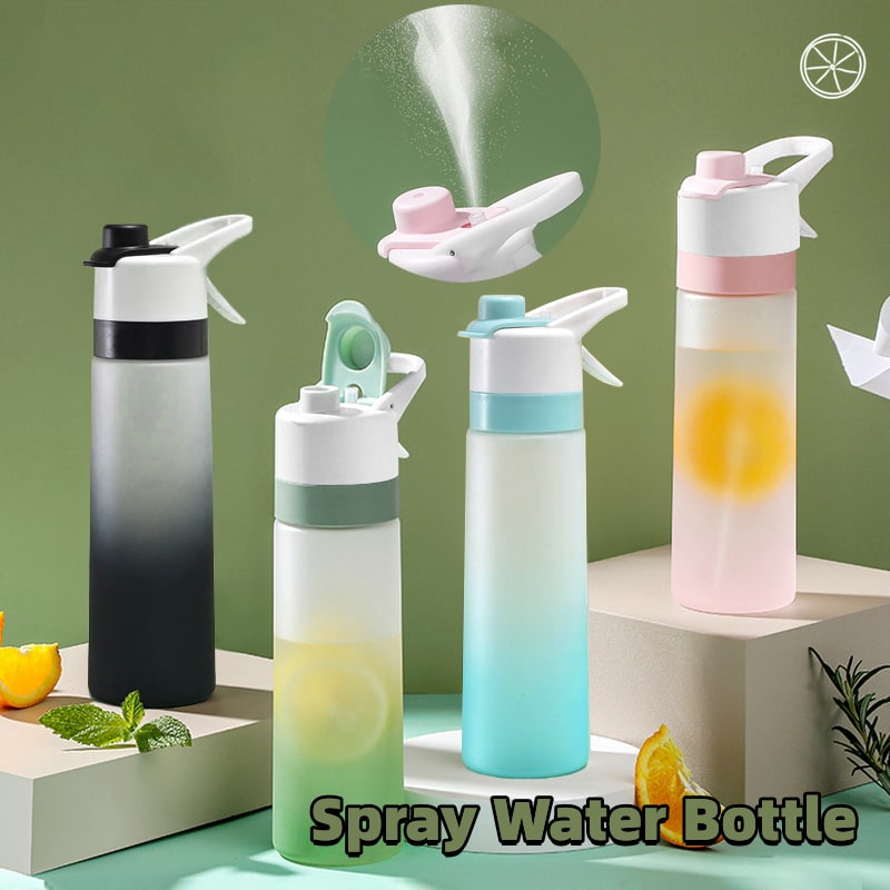 Girls' Misting Water Bottle Reusable Drink with Spray Trigger Flip-Top Cap Insulated