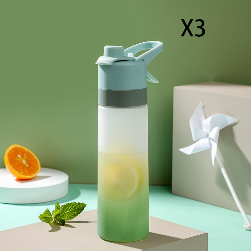 Girls' Misting Water Bottle Reusable Drink with Spray Trigger Flip-Top Cap Insulated