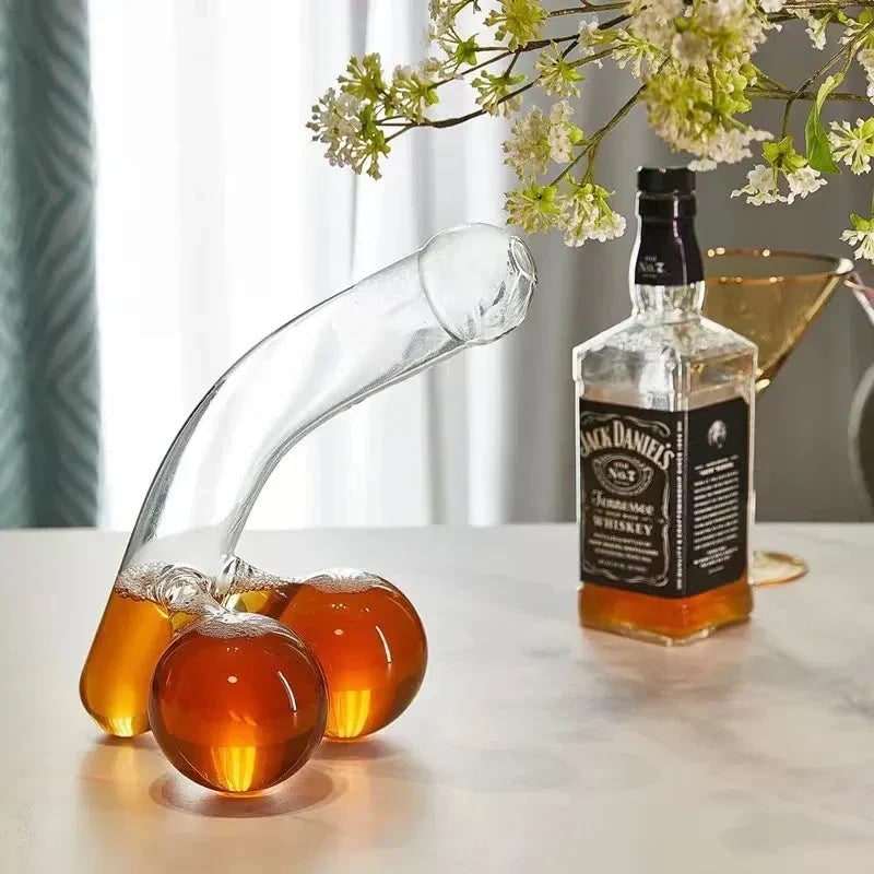 Glass Decanter Novelty Funny Phallic Clear Liquor Whiskey Gift