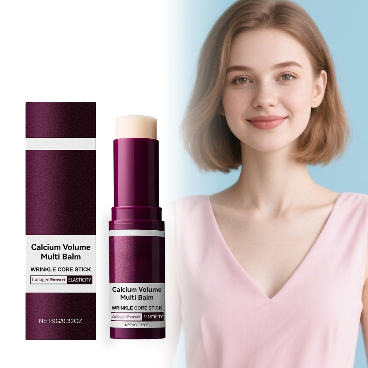 Glide Anti Chafing Stick with Collagen Multi Balm for Face and Neck Twist-Up Solid Moisturizer 9g