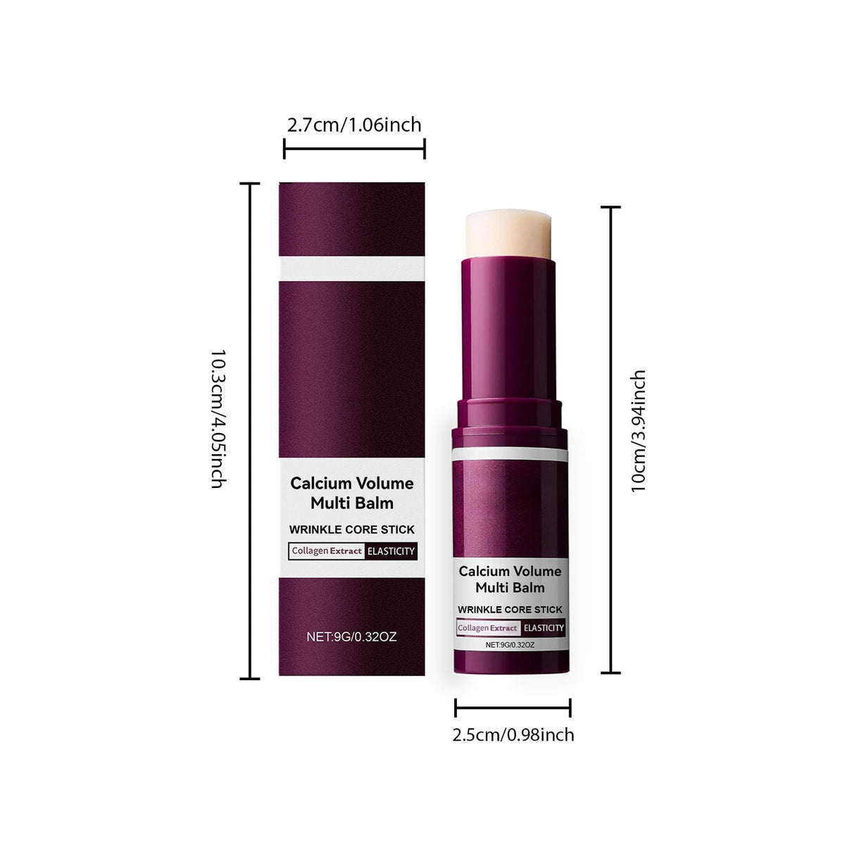 Glide Anti Chafing Stick with Collagen Multi Balm for Face and Neck Twist-Up Solid Moisturizer 9g