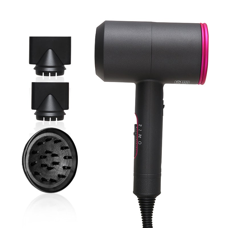 Hair Dryer Blow with Diffuser and Concentrator Nozzles Universal Attachment