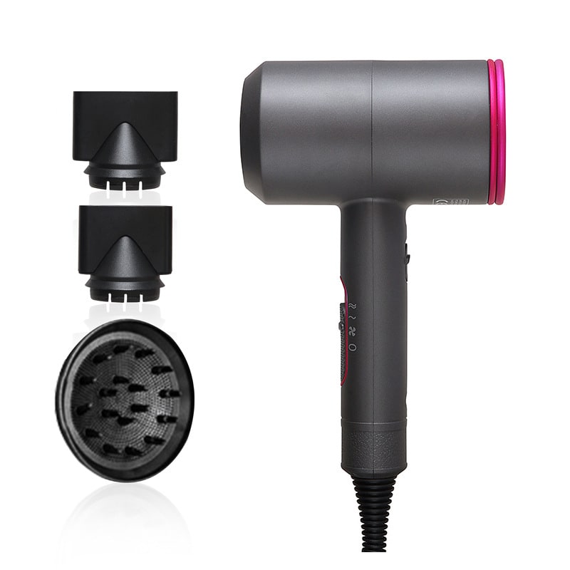 Hair Dryer Blow with Diffuser and Concentrator Nozzles Universal Attachment