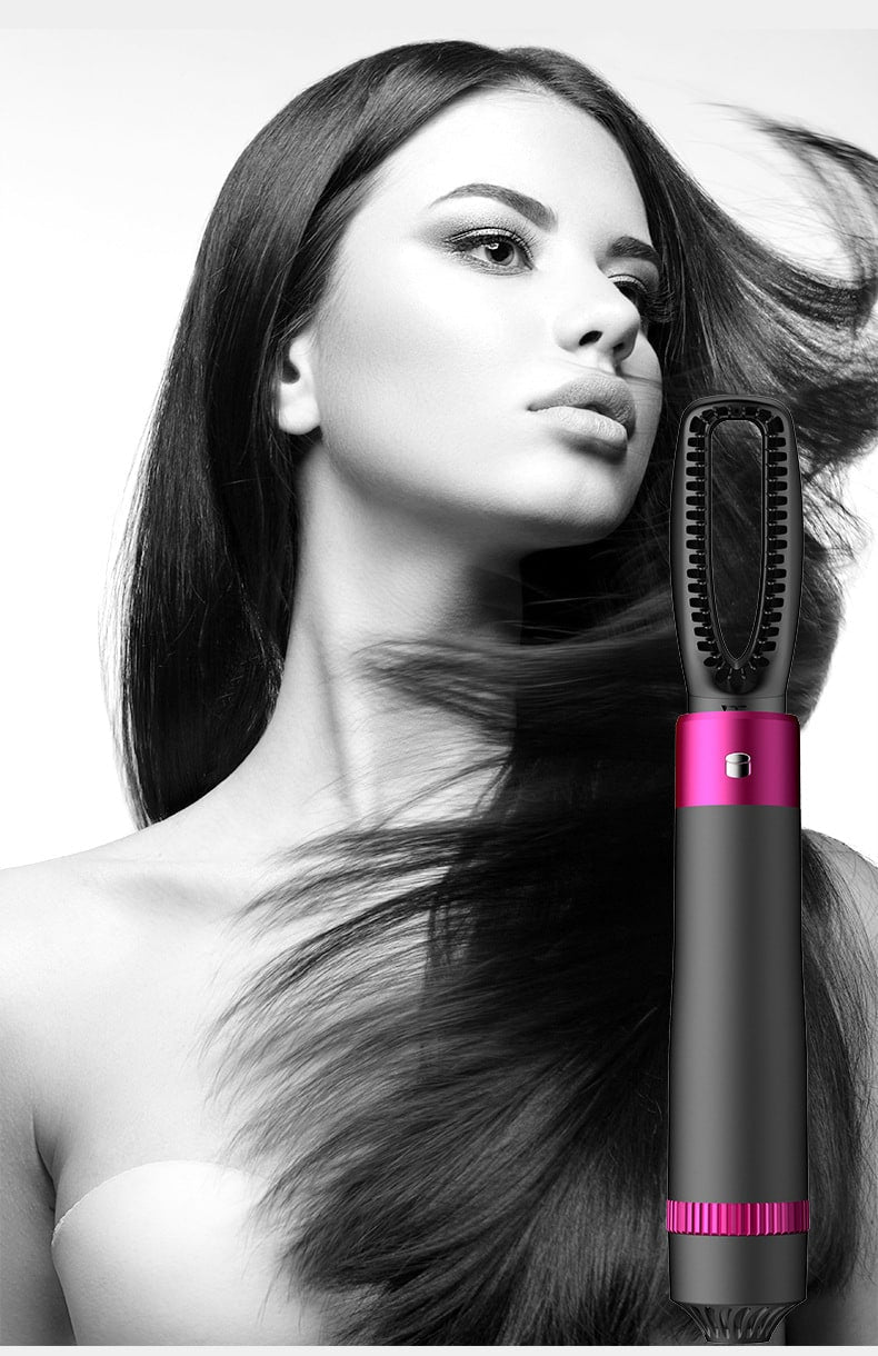 Hair Dryer Brush with 5 Interchangeable Attachments Blow Dry Styling Tool Detangling