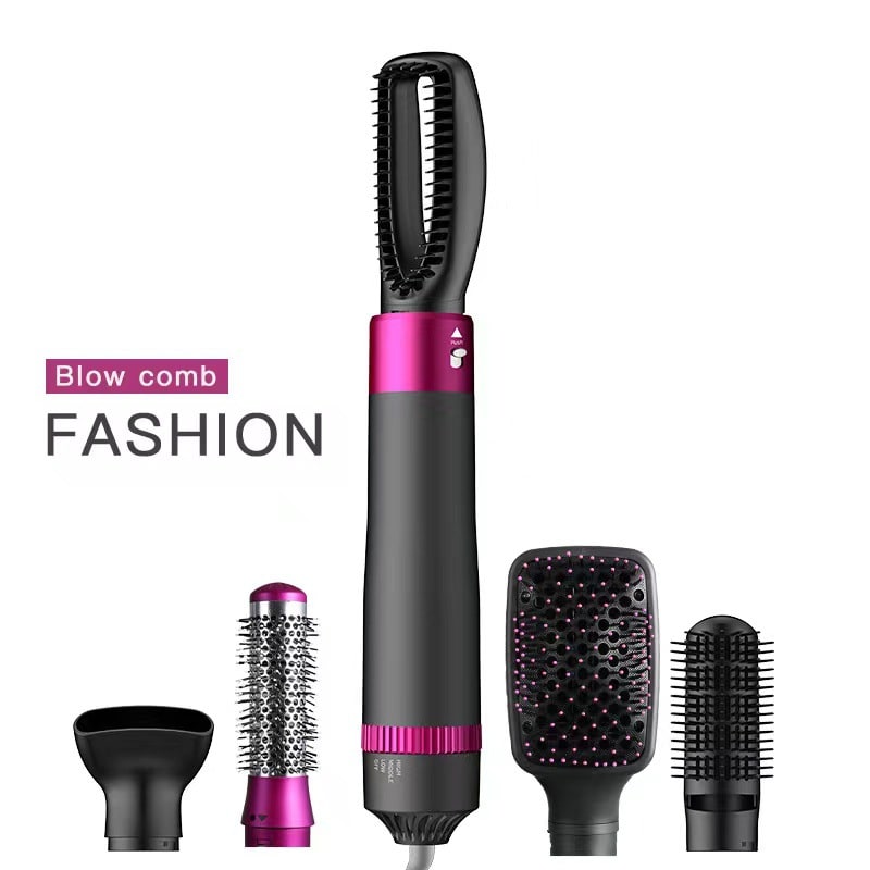 Hair Dryer Brush with 5 Interchangeable Attachments Blow Dry Styling Tool Detangling