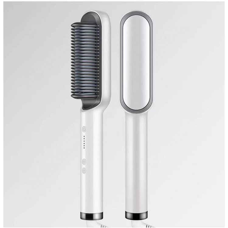 Hair Straightener Brush Ceramic Flat Iron Cordless Design and Adjustable Temperature Control