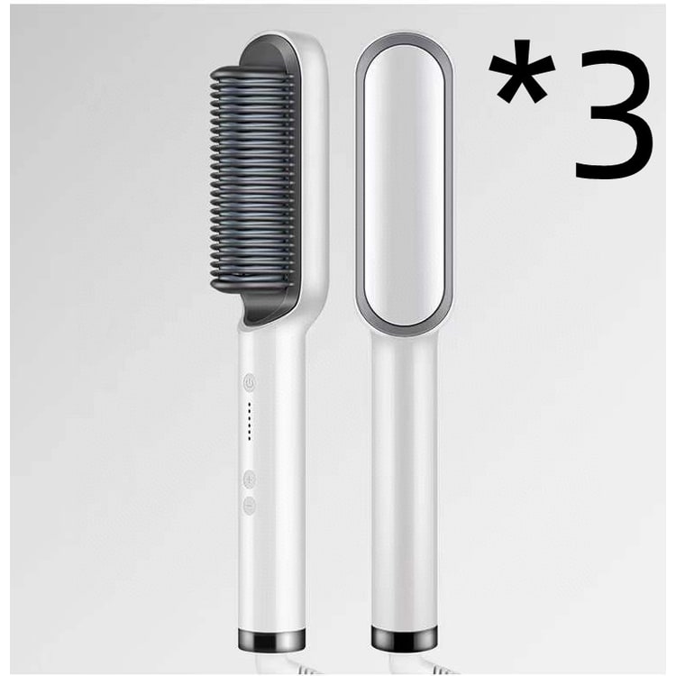 Hair Straightener Brush Ceramic Flat Iron Cordless Design and Adjustable Temperature Control