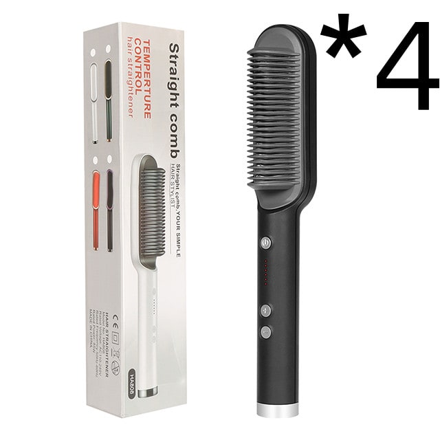 Hair Straightener Brush Ceramic Flat Iron Cordless Design and Adjustable Temperature Control