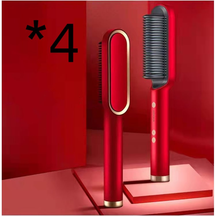 Hair Straightener Brush Ceramic Flat Iron Cordless Design and Adjustable Temperature Control