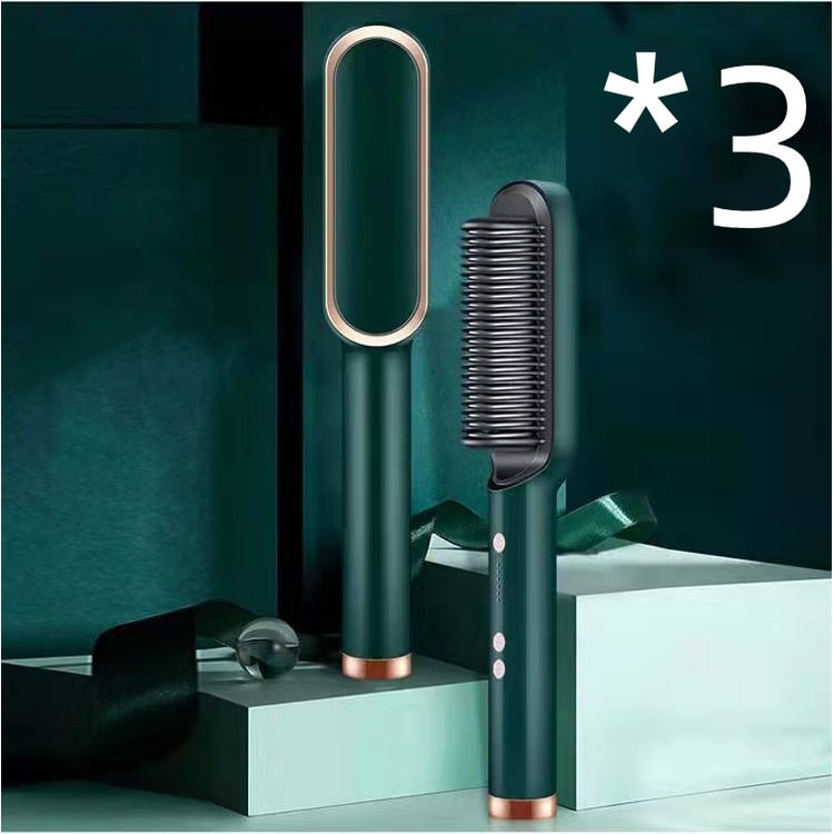 Hair Straightener Brush Ceramic Flat Iron Cordless Design and Adjustable Temperature Control