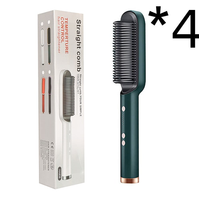 Hair Straightener Brush Ceramic Flat Iron Cordless Design and Adjustable Temperature Control