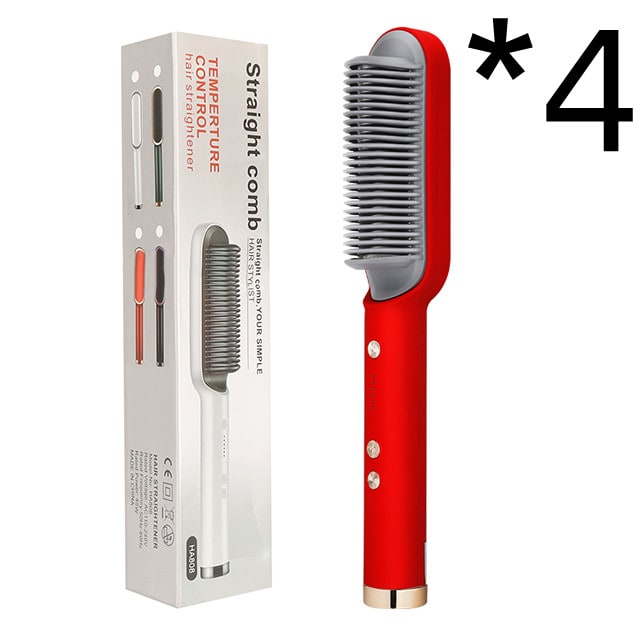 Hair Straightener Brush Ceramic Flat Iron Cordless Design and Adjustable Temperature Control