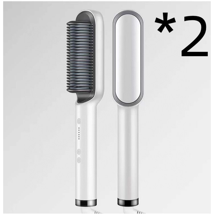 Hair Straightener Brush Ceramic Flat Iron Cordless Design and Adjustable Temperature Control