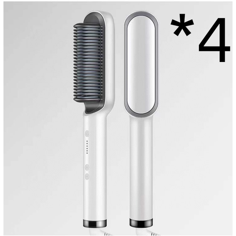 Hair Straightener Brush Ceramic Flat Iron Cordless Design and Adjustable Temperature Control