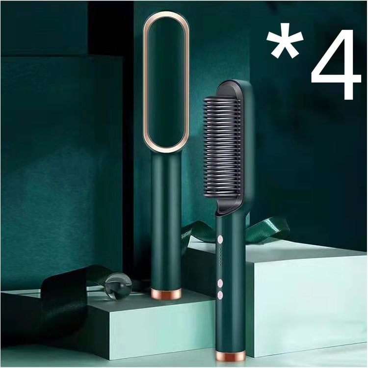 Hair Straightener Brush Ceramic Flat Iron Cordless Design and Adjustable Temperature Control
