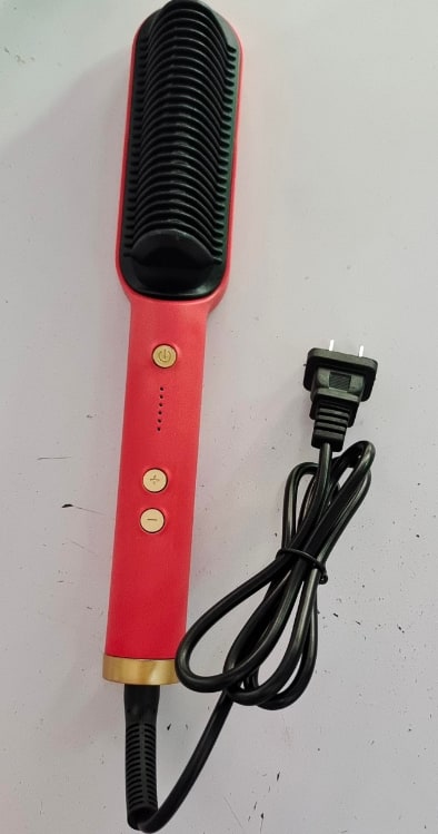 Hair Straightener Brush Ceramic Flat Iron Cordless Design and Adjustable Temperature Control