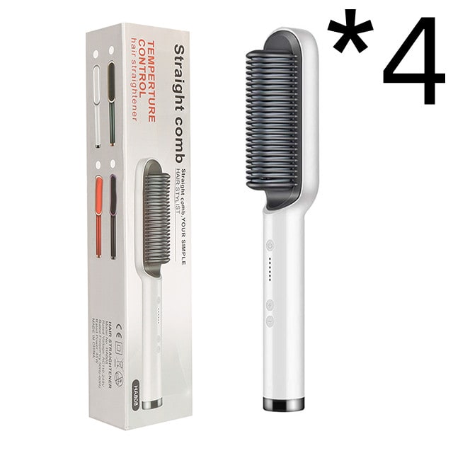 Hair Straightener Brush Ceramic Flat Iron Cordless Design and Adjustable Temperature Control
