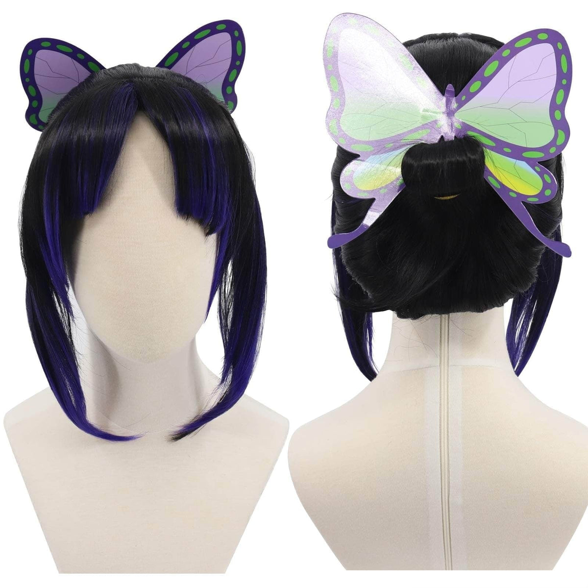 Halloween Anime Cosplay Costume Wig with Long Wavy Styling for Dress Up and Party Events