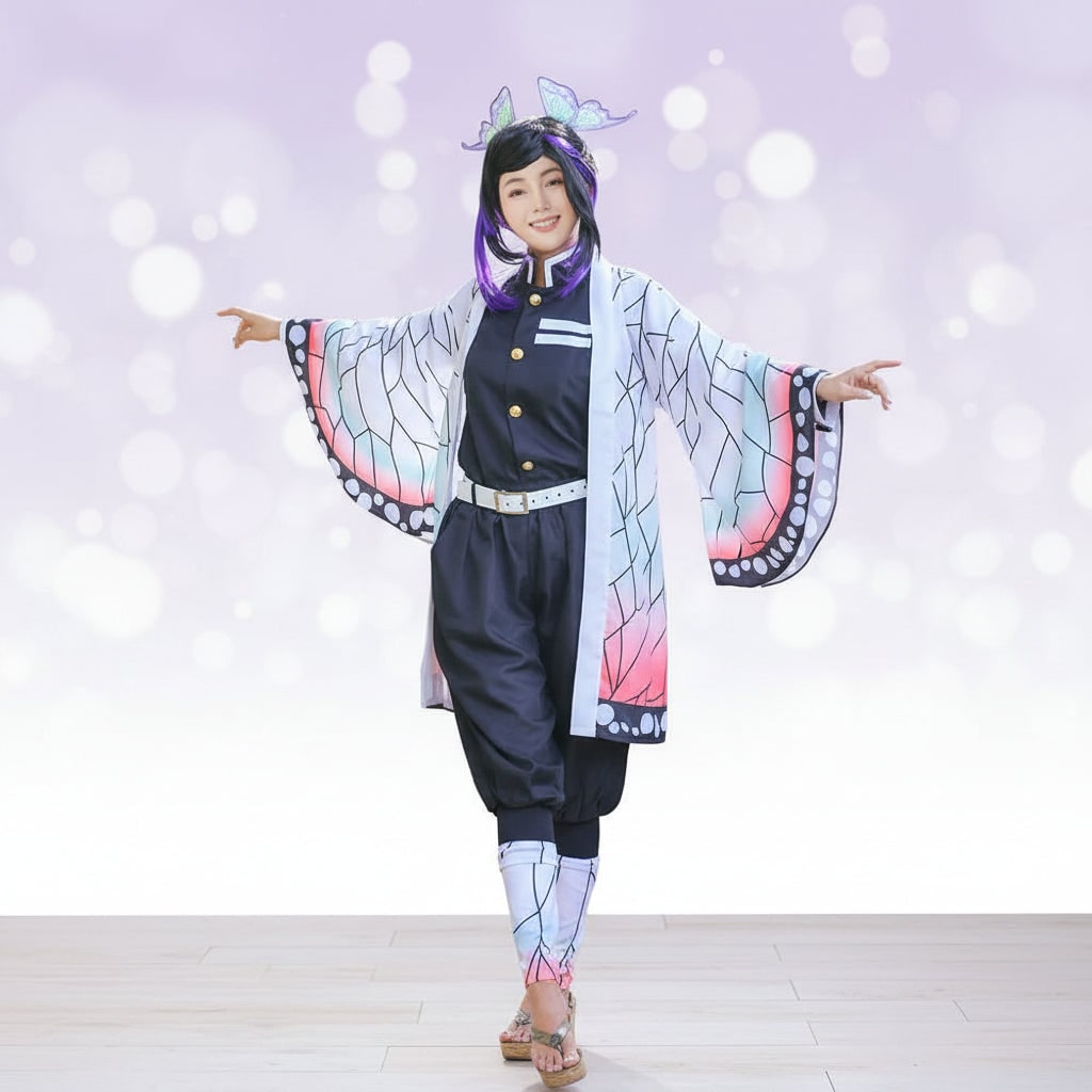 Halloween Anime Cosplay Costume with Japanese Character Accessories Kimono Haori and Set