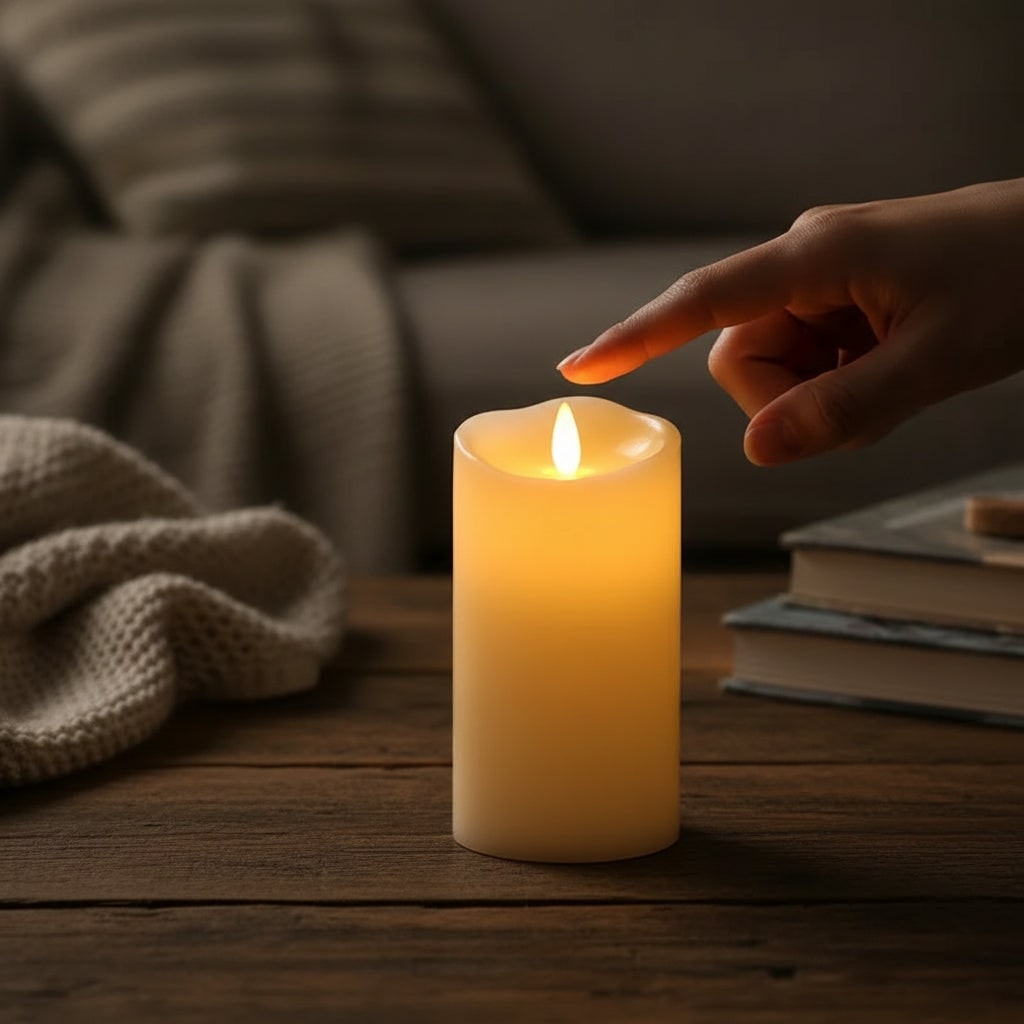 Halloween Battery Powered LED Fake Candles with Flickering Flame and Wavy Edge for Party Decoration