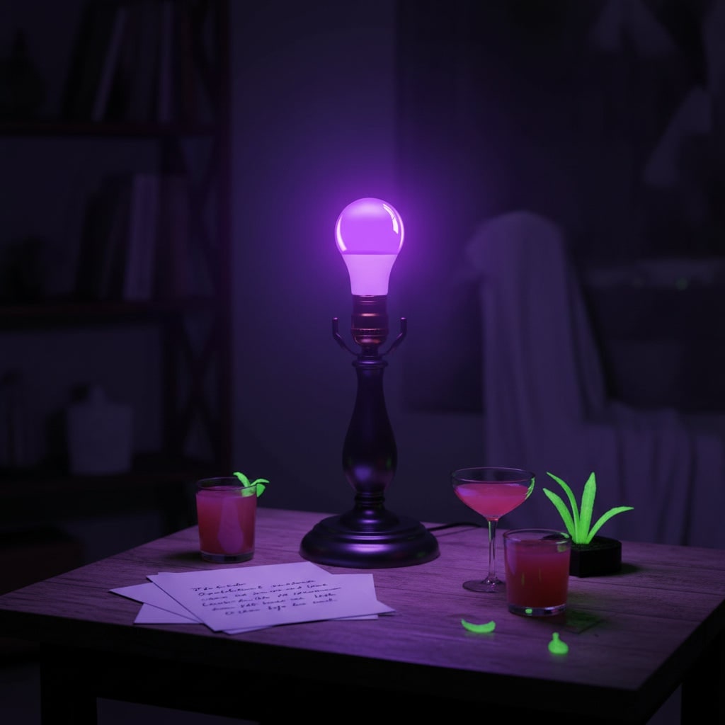 Halloween Blacklight Bulb LED UV Glow Effect A19 for Party Decoration and Haunted House E26