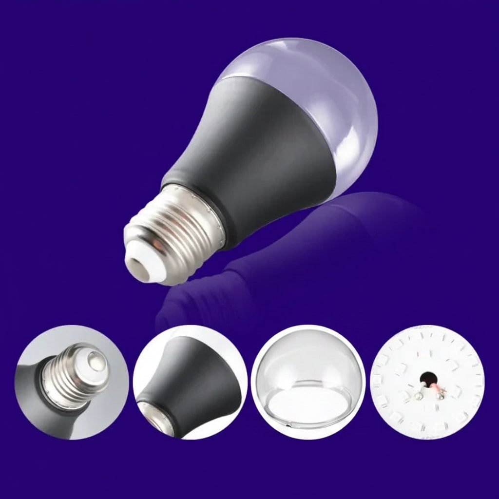 Halloween Blacklight Bulb LED UV Glow Effect A19 for Party Decoration and Haunted House E26