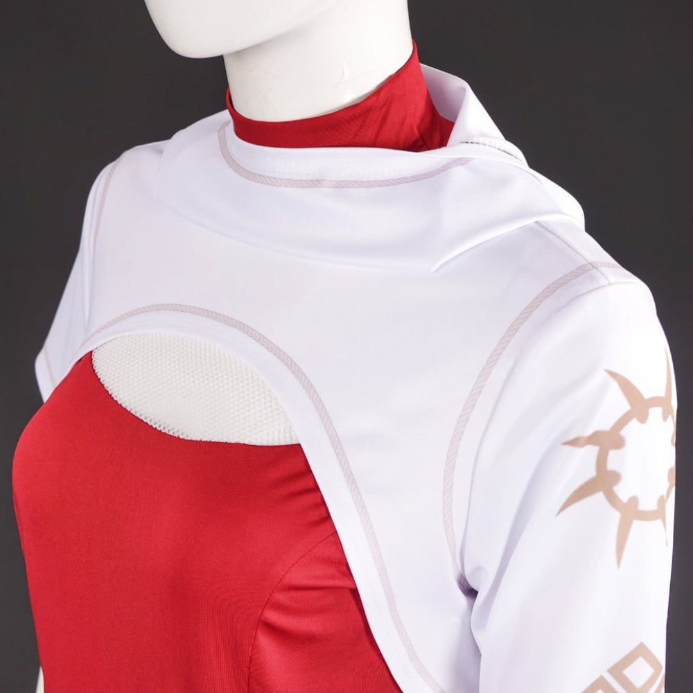 Halloween Cosplay Costume with Hooded Shrug and Pleated Skirt Multi-Piece Set