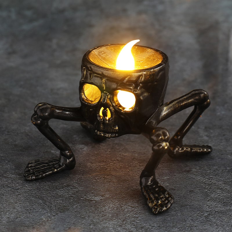 Halloween Decorations Flameless LED Candles Battery Operated and Skeleton Hand Prop T Light