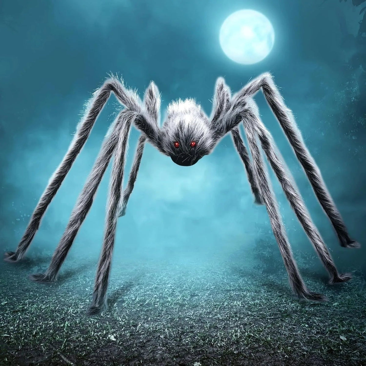 Halloween Giant Spider Decoration with Poseable Legs for Outdoor Party Decor Large