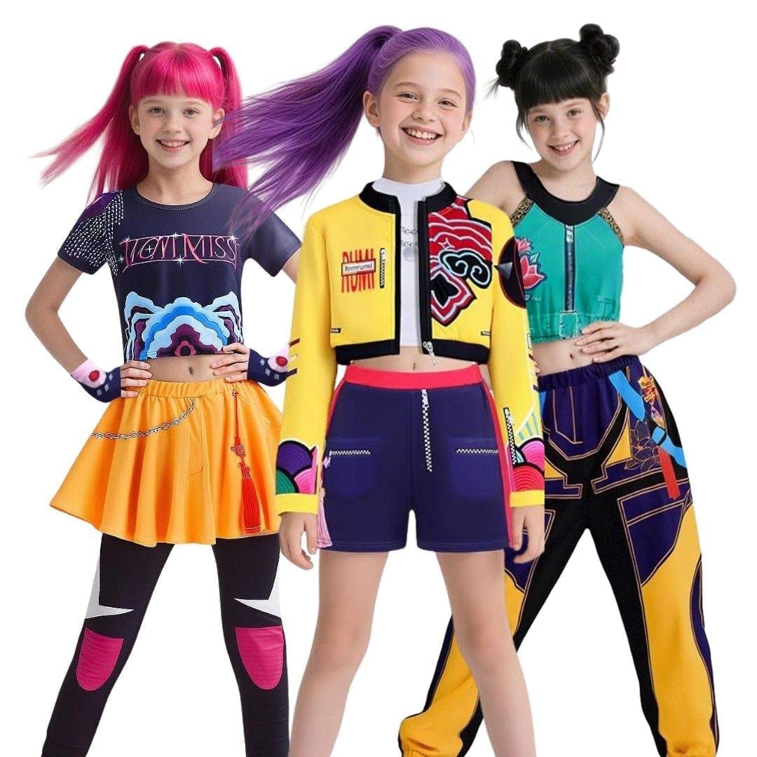 Halloween Hip Hop Dance Costume with Crop Top Shorts and Joggers for Party Performance Wear