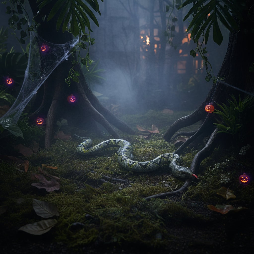 Halloween Inflatable Snake Toy for Outdoor Garden Party Decoration and Haunted House