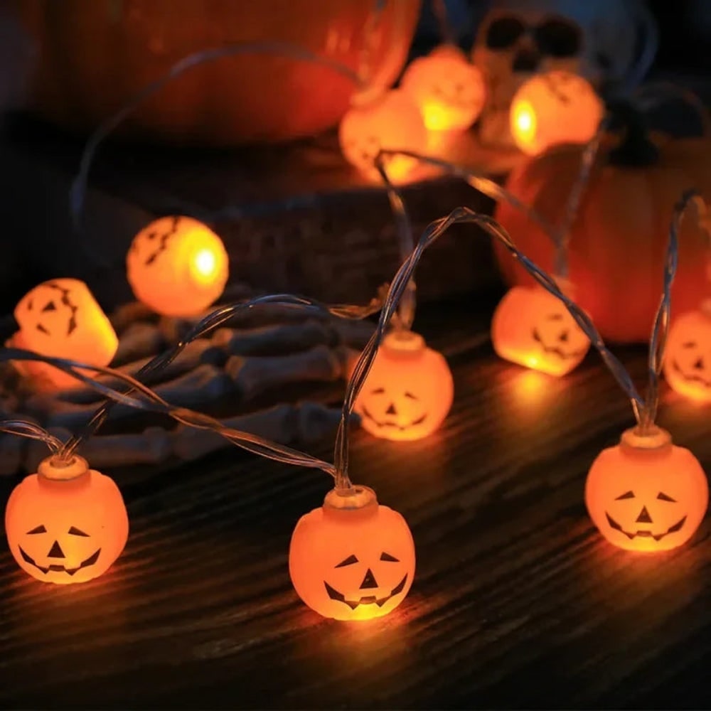 Halloween Outdoor String Lights LED Battery Operated for Patio Party Decoration