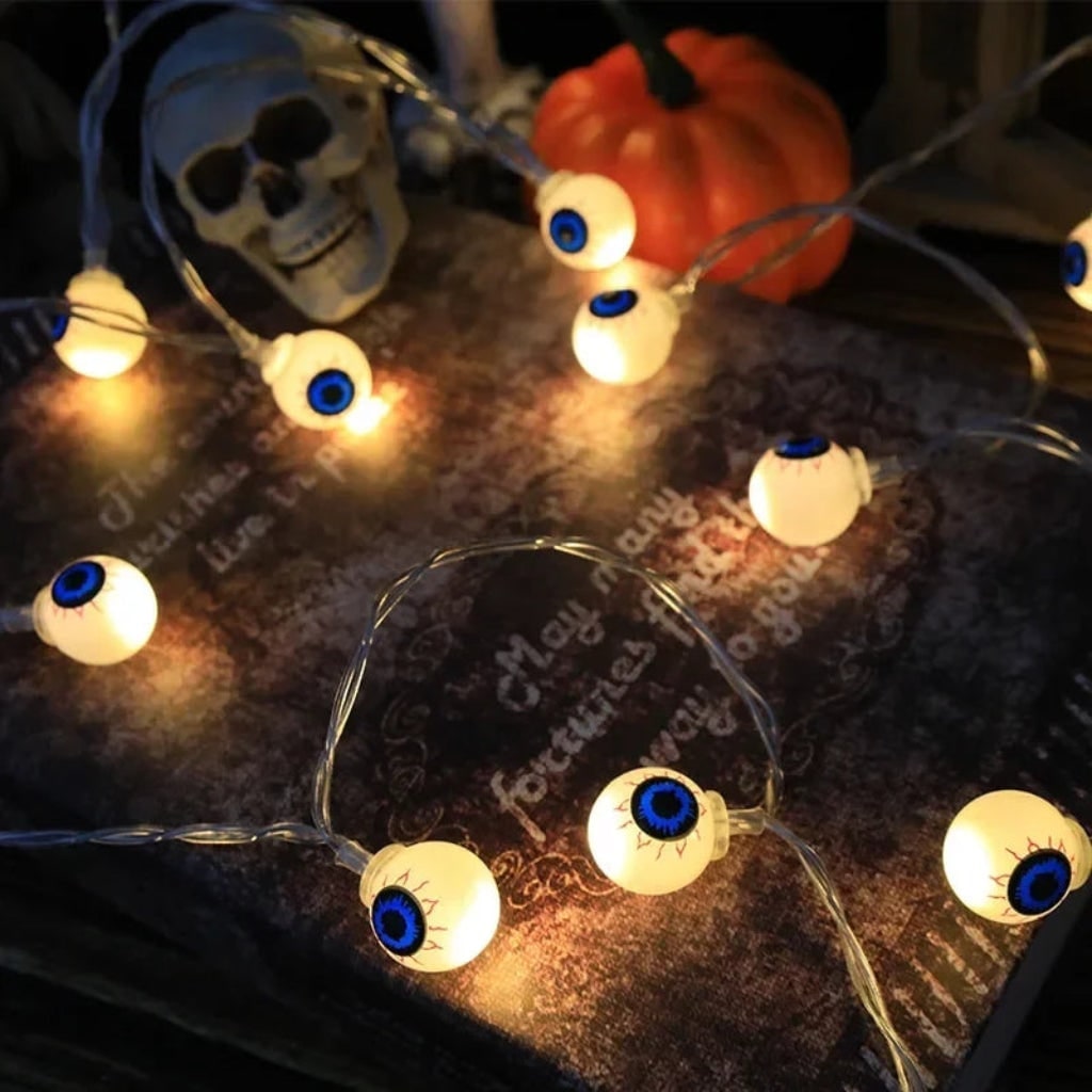 Halloween Outdoor String Lights LED Battery Operated for Patio Party Decoration