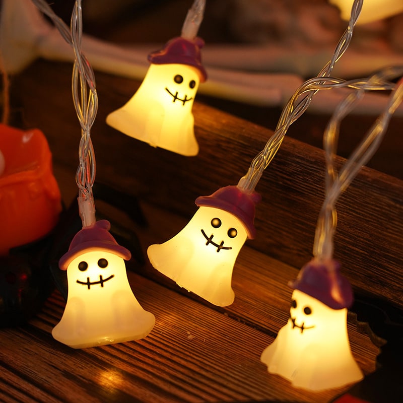 Halloween Outdoor String Lights with Battery Operated LED for Patio and Yard Decoration