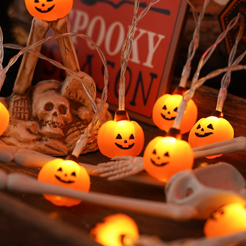 Halloween Outdoor String Lights with Battery Operated LED for Patio and Yard Decoration