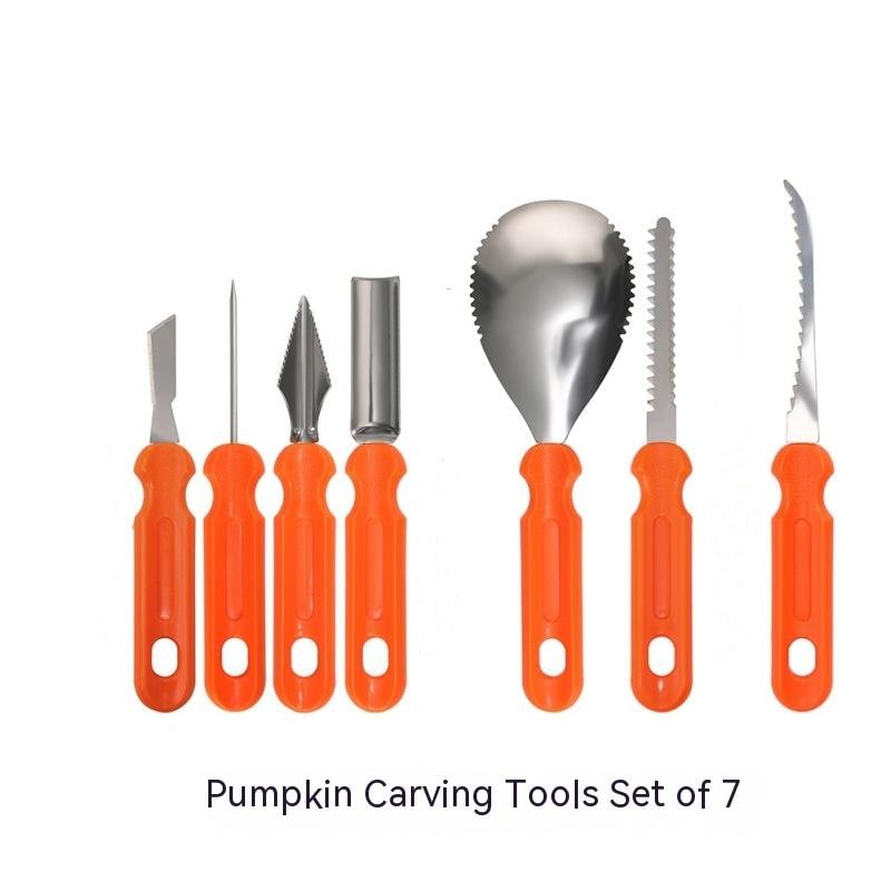 Halloween Pumpkin Carving Kit and Tools with Stainless Steel Blades and Serrated Saw for Supplies