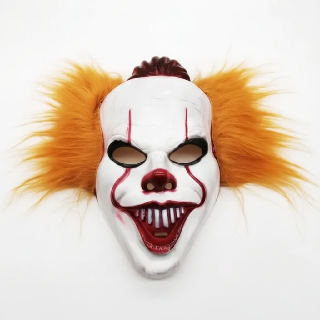 Halloween Scary Creepy Clown Costume Mask with Sinister Grin for Party and Haunted House