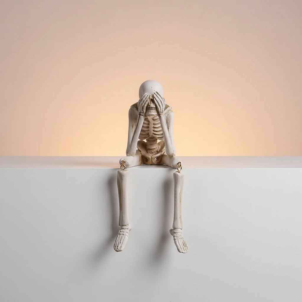 Halloween Decorations Home Decor Skeleton Shelf Sitter Set of 3 with Dangling Legs for Mantel