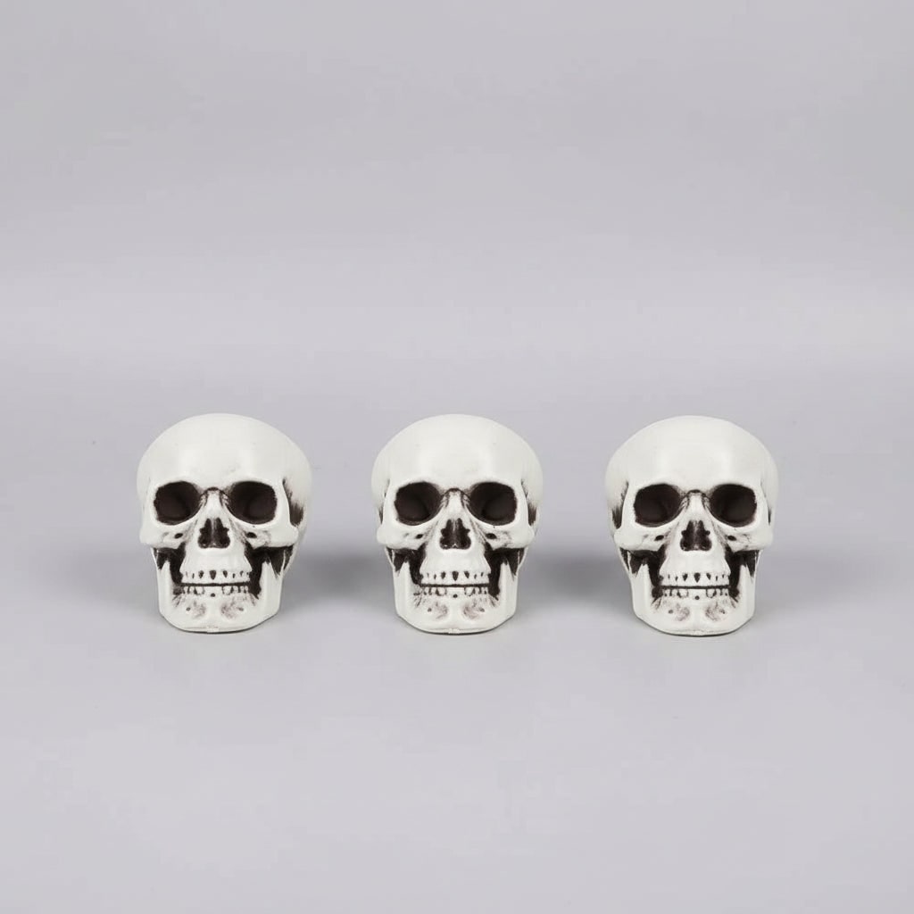 Halloween Skull Props and Sugar Decorations Set of 10 Mini Plastic for Party