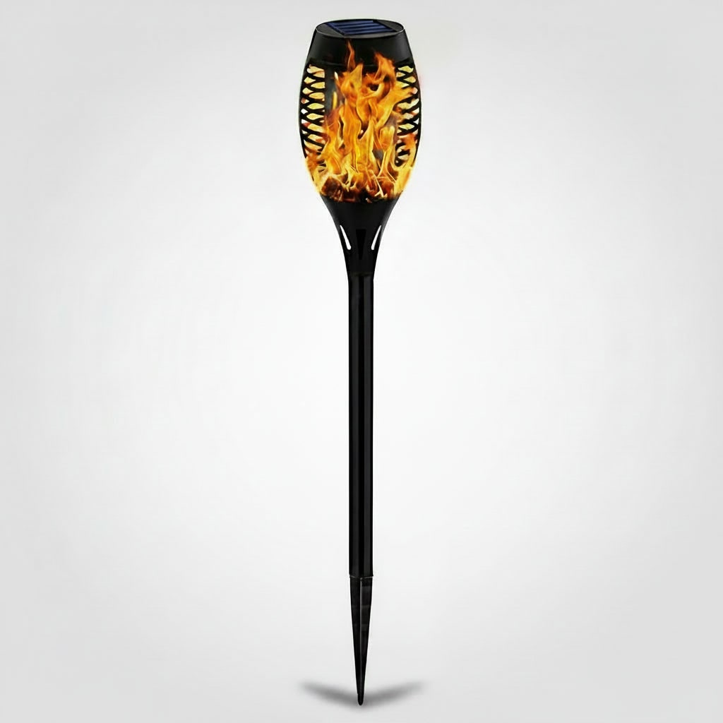 Halloween Solar Powered Outdoor Torch Lights with Flickering Flame Effect for Yard Decoration