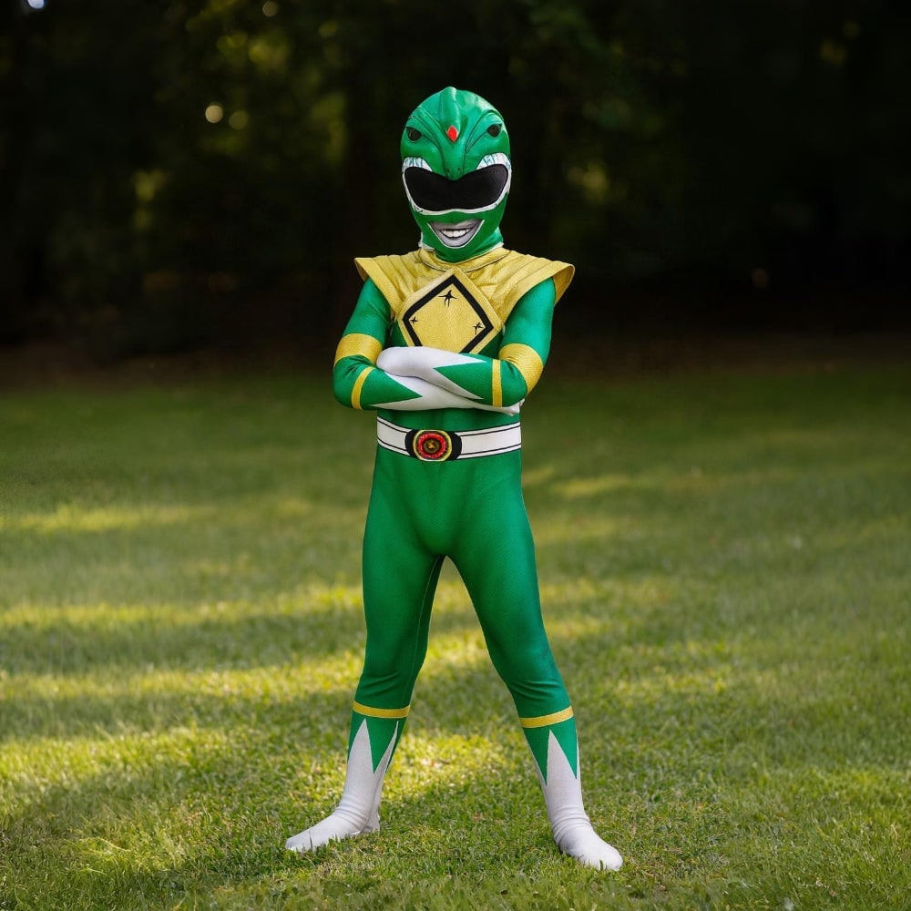 Halloween Superhero Park Ranger Costume Jumpsuit with Mask