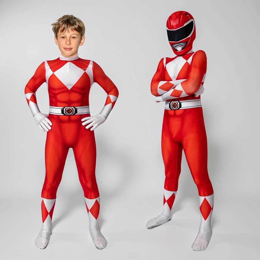 Halloween Superhero Park Ranger Costume Jumpsuit with Mask