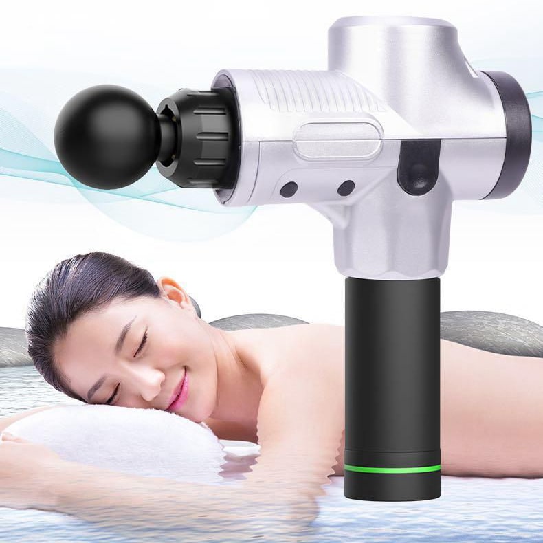 Handheld Massage Gun with Percussive Therapy and Six Interchangeable Heads for Sports Recovery